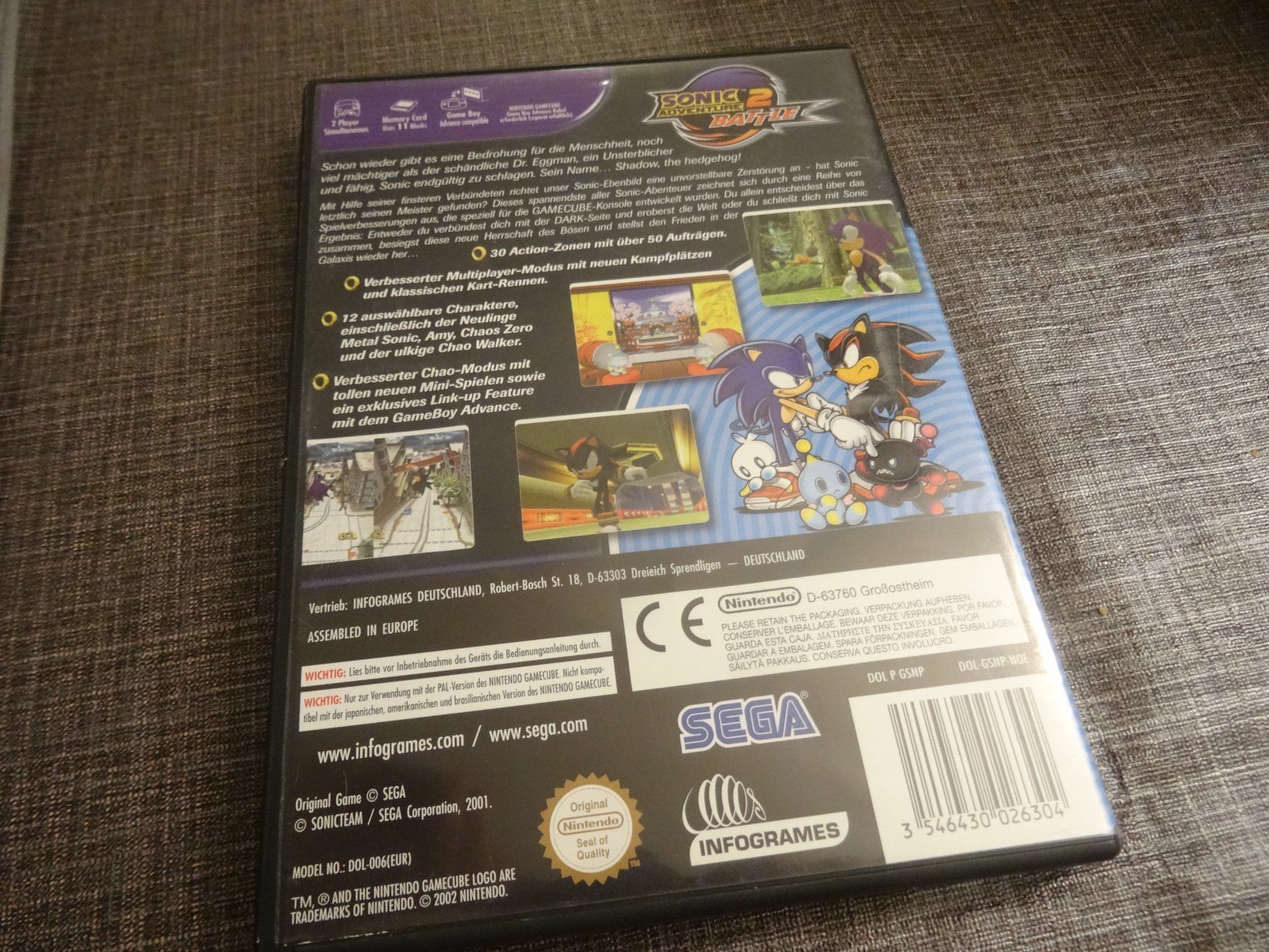 Nintendo Giochi: Sonic Adventure 2 Battle GameCube  DEFEKT?? – Usato da Olten venduto da Disc-Ausverkauf 2