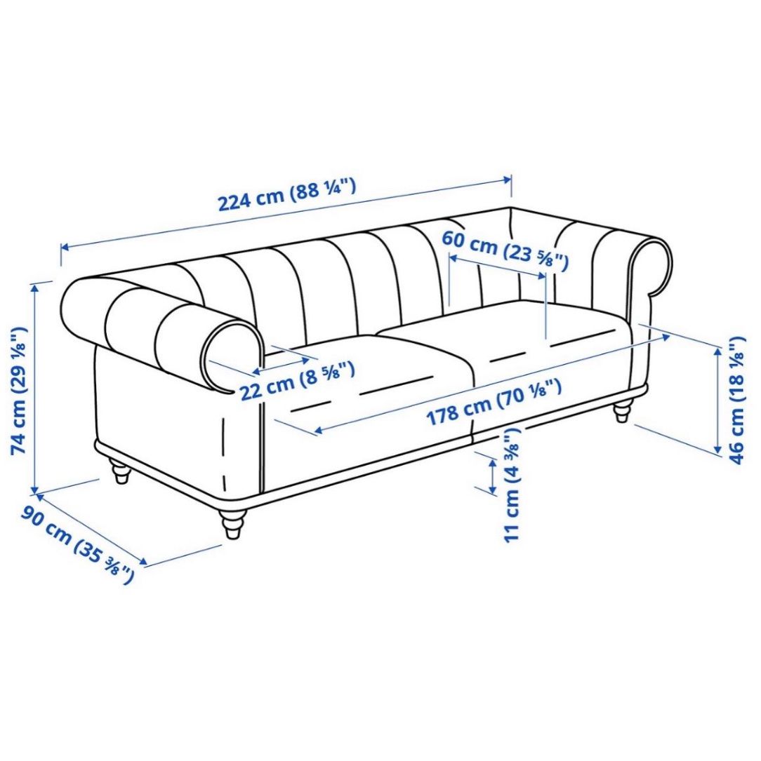 Ikea Sofas: IKEA VISKAFORS 3er-Sofa anthrazit/braun – D'occasion à Rafz par ani1912 3