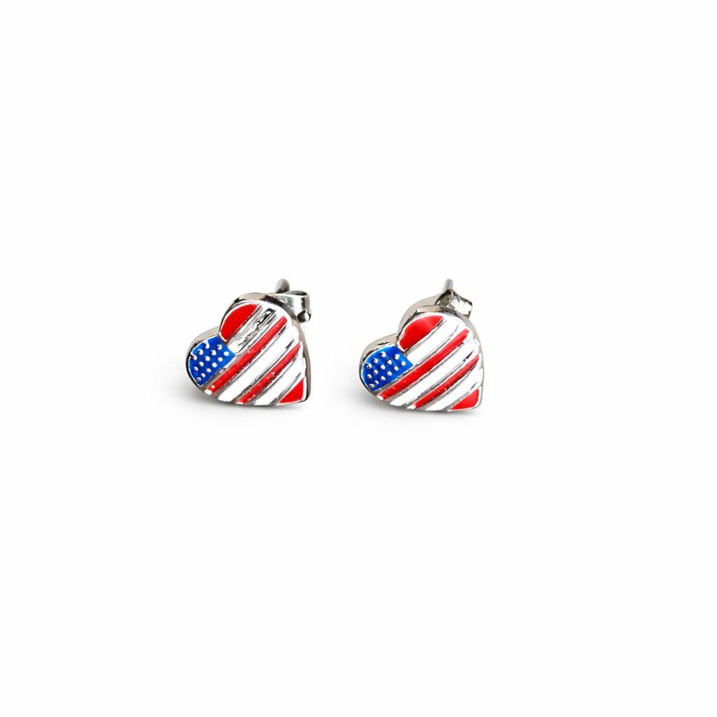 Orecchini pendenti & Orecchini a lobo: Herz Ohrstecker USA Look 1 cm – Nuovo e nell'imballaggio originale da Fully venduto da VaneaSelection 3