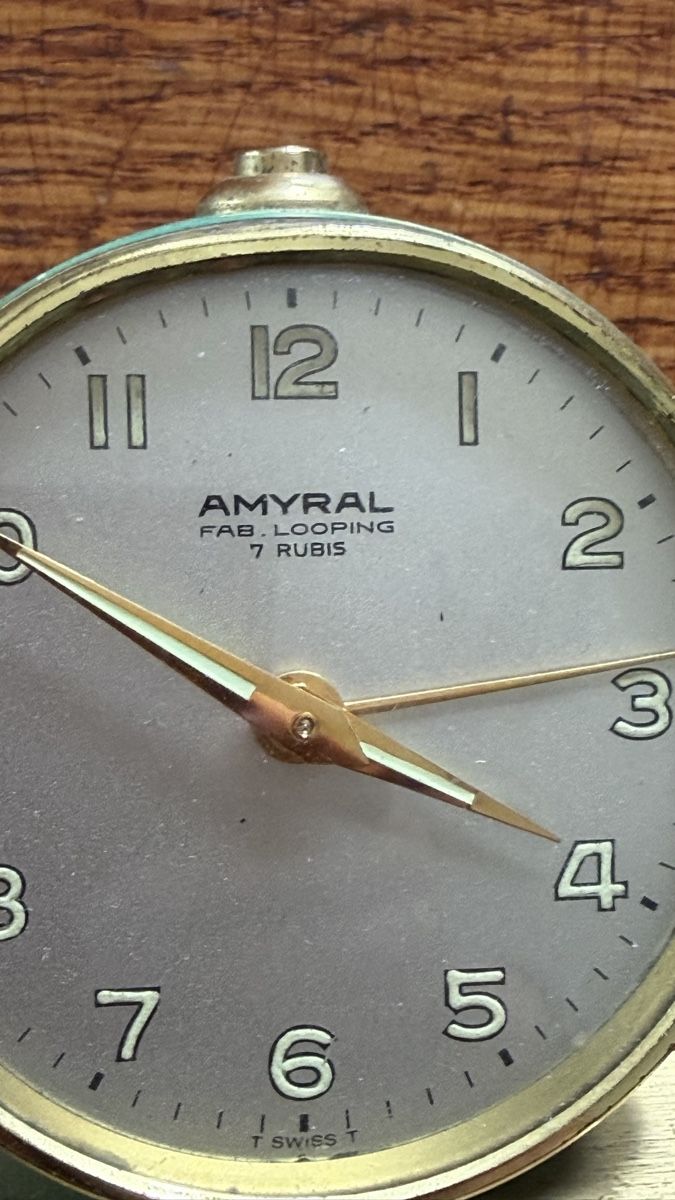 Looping Wecker: Wecker Amyral Looping 7 Rubis, um 1960 – Gebraucht aus Riedholz von Frettchen63 3
