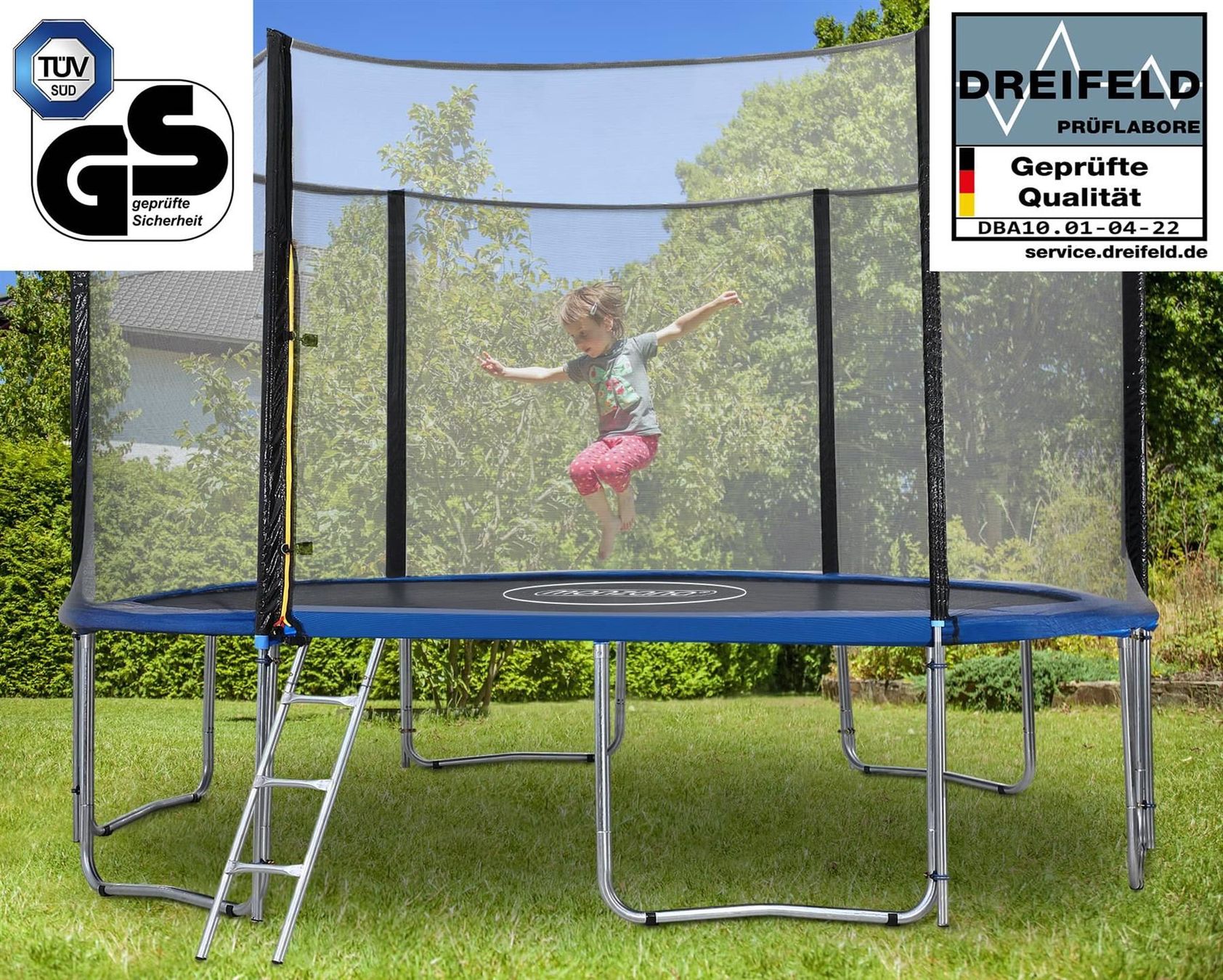 Trampoline: Trampolin Ø427cm inkl. Sicherheitsnetz – Neu und originalverpackt aus Winterthur von aredo 5