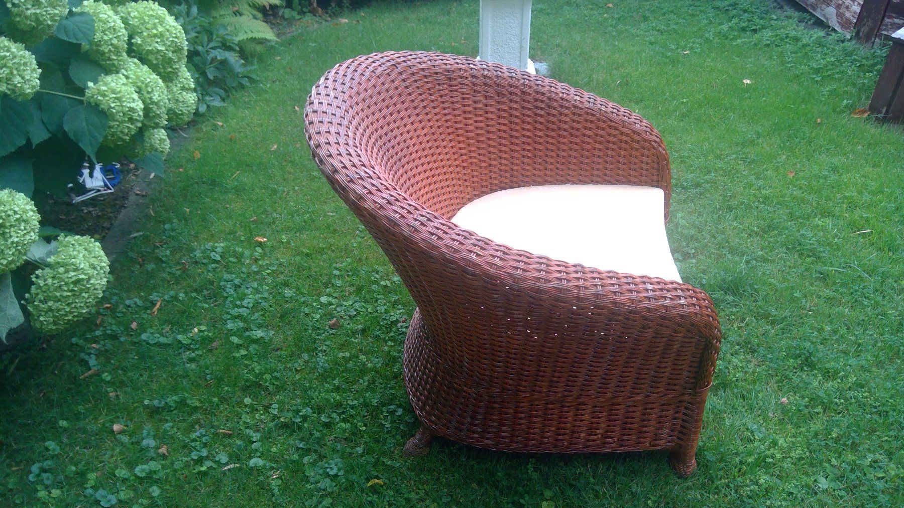Sessel: Gemütlicher Rattan-Sessel mit Sitzpolster – Gebraucht aus Affoltern am Albis von Kimarei 1