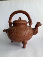 Große archaische Teekanne im Yixing-Stil mit Phönix-Ausguss