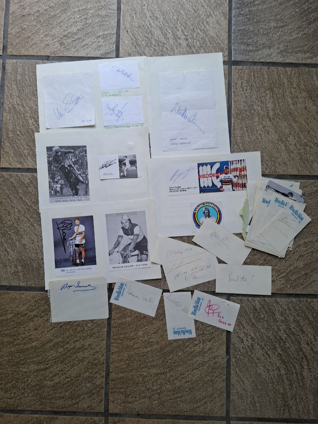 Autographes: Konvolut älterer Sport-Autogrammkarten  – D'occasion à Hunzenschwil par Hardrock6 2