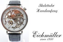 Eichmüller schöne grosse Skelettuhr 50mm