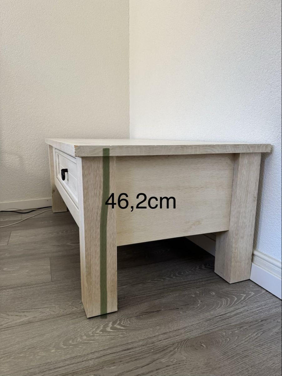 Tavoli: Table basse de salon, bois blanchi, avec tiroir – Usato da Aubonne venduto da das_9zgm 1