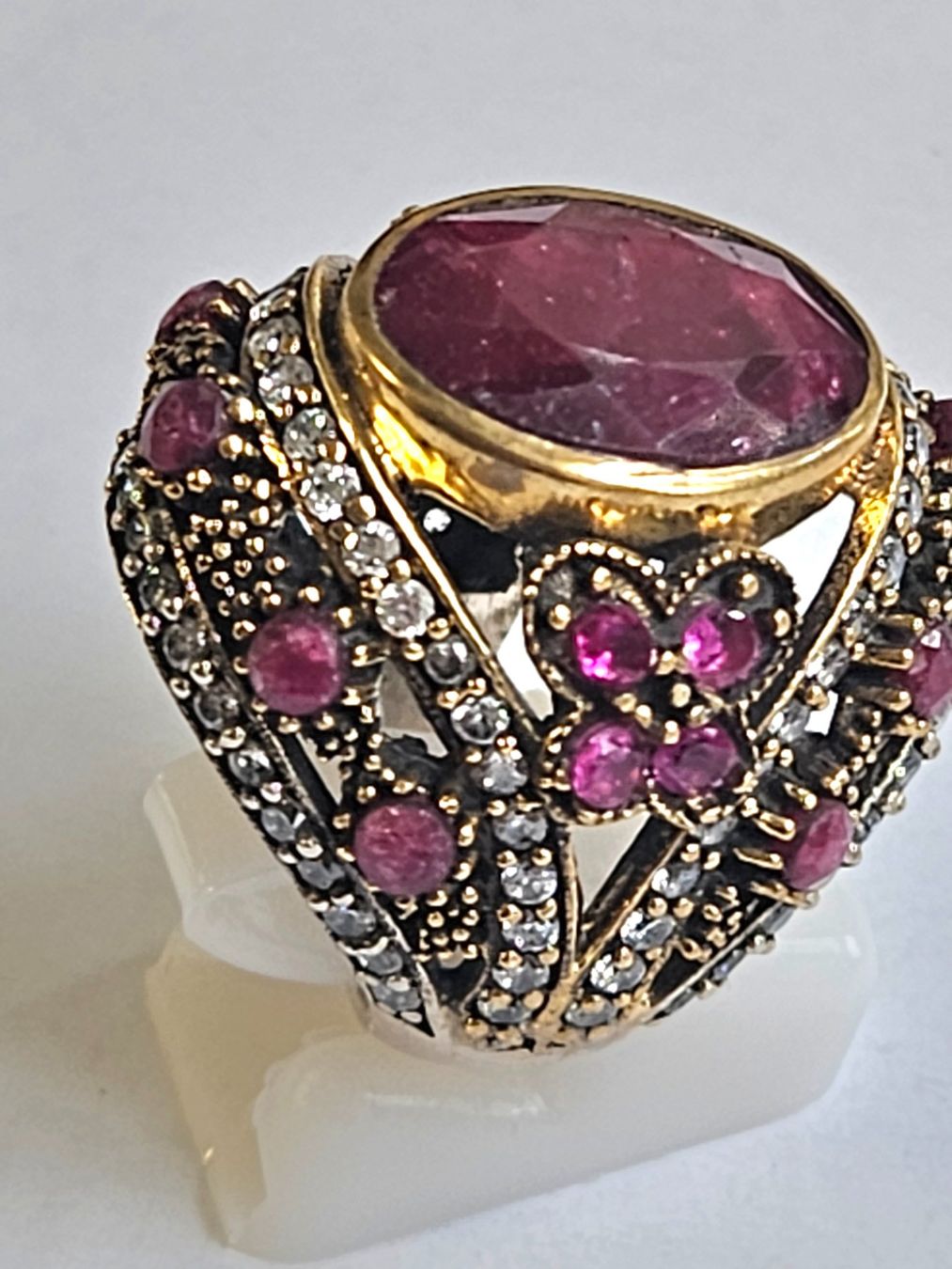 Ringe: Vintage Rubin Ring, 925er Silber – Neu (gemäss Beschreibung) aus Zürich von adriben 1