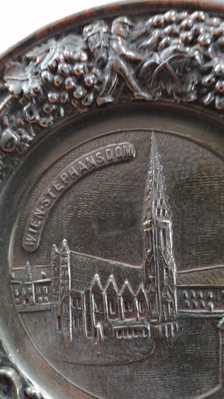 Piatti: kleiner Kupferteller vom Stephansdom Wien – Usato da Grächen venduto da Hel7890 2