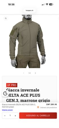 Giacca UF PRO Delta Ace Plus Gen.3 marrone grigio