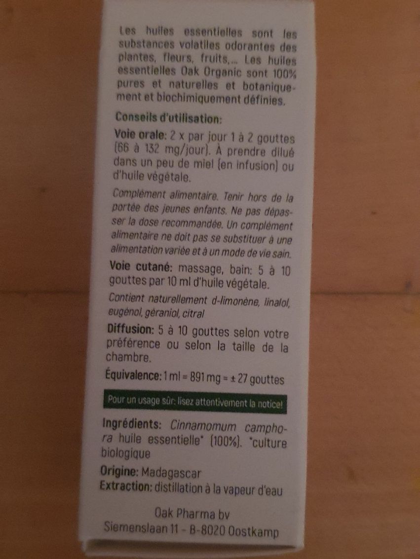 Ätherische Öle: Oak, Ravintsara, Aromatherapie, Cinnamomum Camphora, äö – Neu und originalverpackt aus Zollikerberg von Nice_Name 3