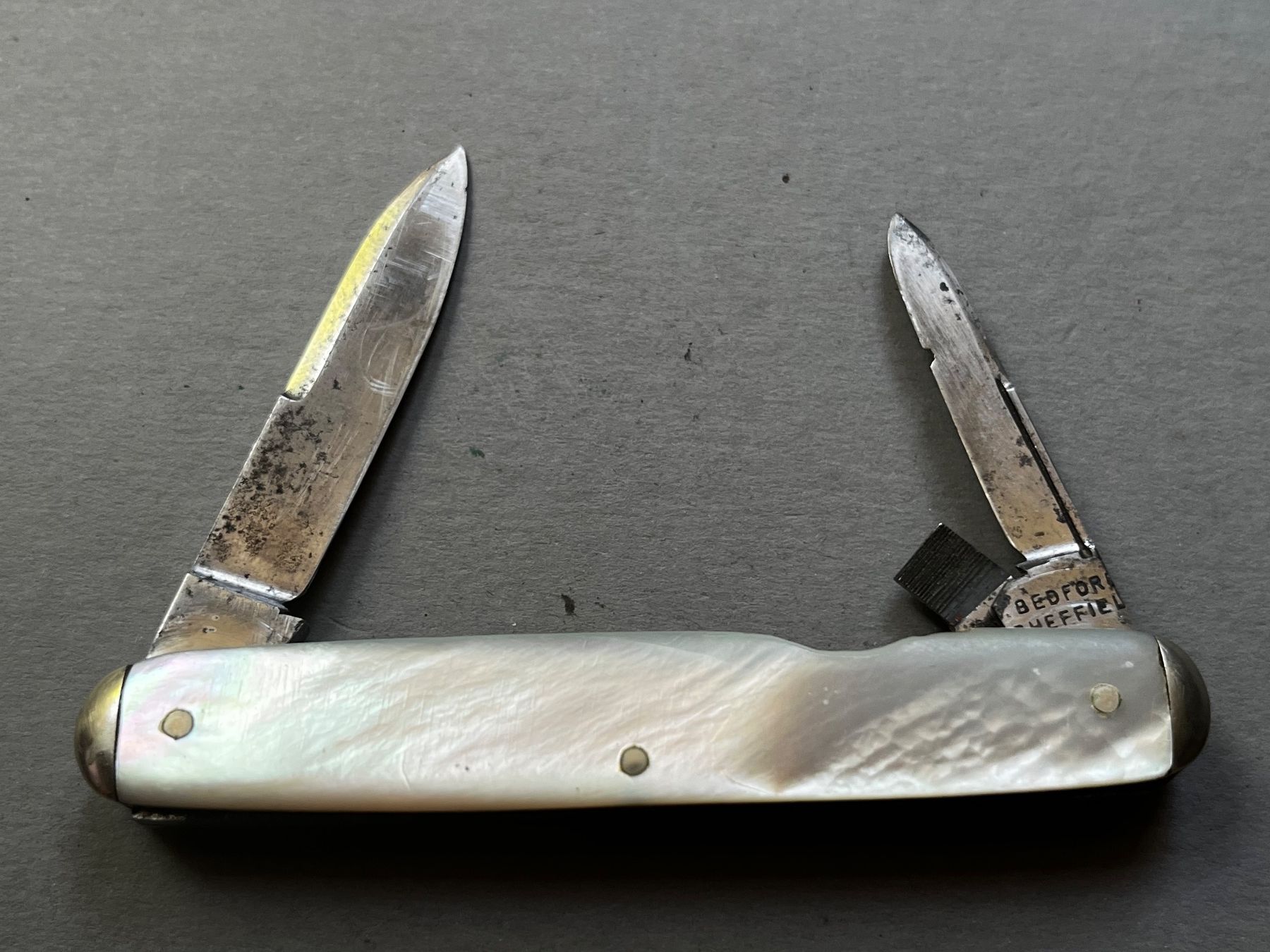 Taschenmesser: Sackmesser 85 mm Perlmutt, ENGLAND – Gebraucht aus Zürich von FV.vintage 1