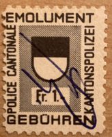 Fiskalmarke Kanton Fribourg FR Emolument - Kantonspolizei
