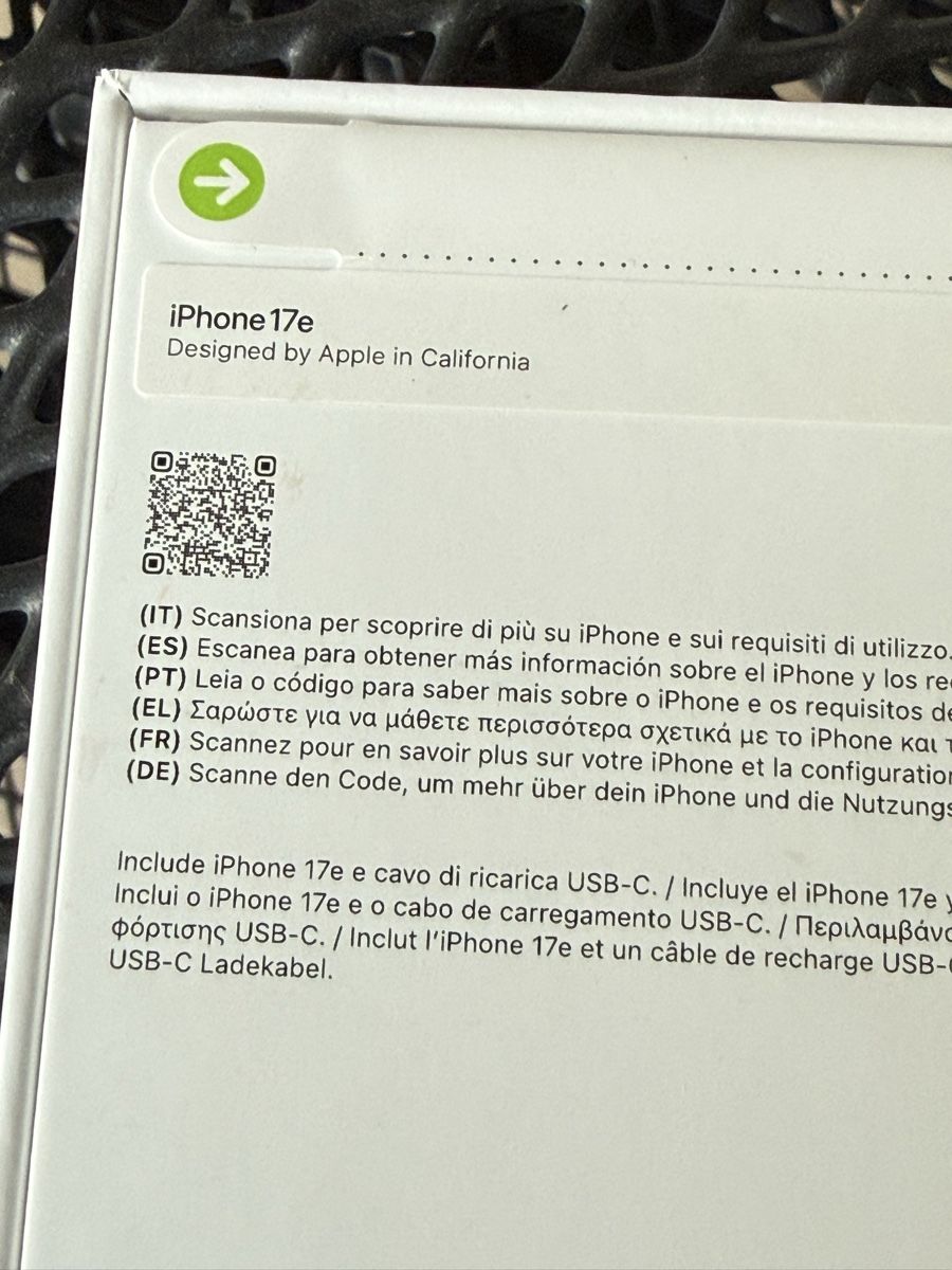 Apple Telefoni cellulari / Smartphones: Apple iPhone 17e 256GB Black Neu – Nuovo e nell'imballaggio originale da Savognin venduto da Buongiorno 1