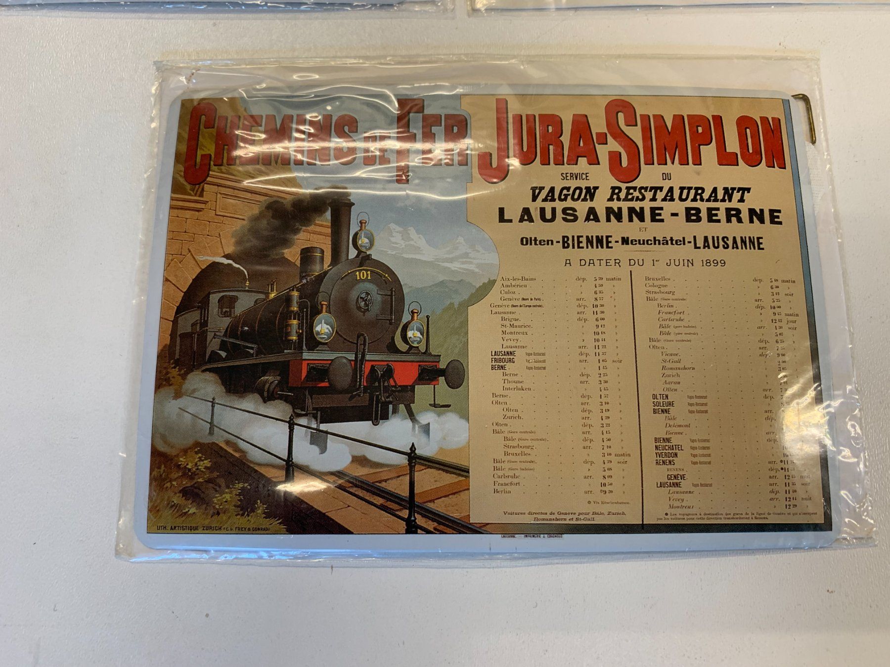 Cartoline postali: Blech-Postkarten Bahnstrecken alt und rar – Nuovo (secondo la descrizione) da Fislisbach venduto da Zicke1958 1
