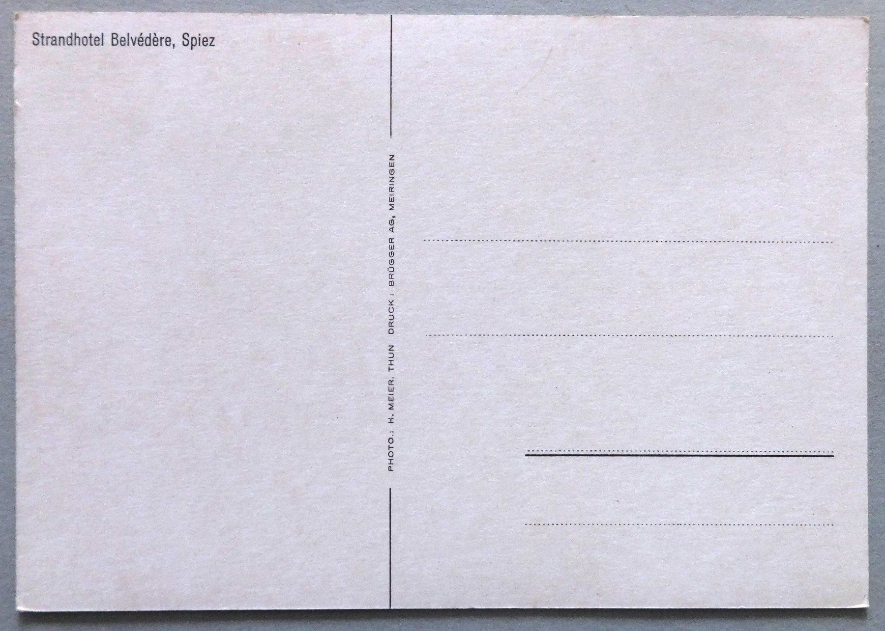 Cartoline postali: Strandhotel Belvédère, Spiez – Usato da Fétigny venduto da Billy2miny 1