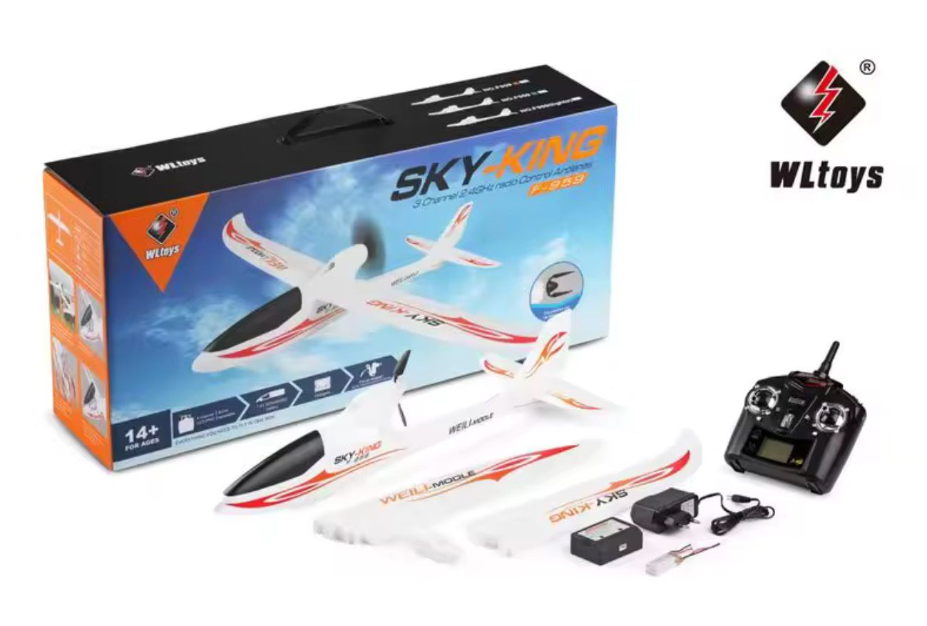 RC Modellbau: Segelflugzeug Sky King, Spw 750mm, RTF-Set mit Gyro – Neu und originalverpackt aus Oberrüti von Veba-Trade 9