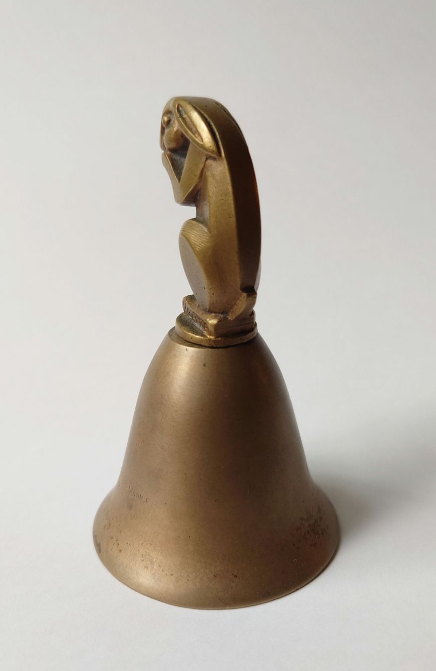 Glocken & Treicheln: Clochette de table ancienne en bronze, milieu XXe siècle  – Gebraucht aus Genève von jmt_m29h