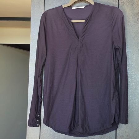 🐸 NILE BLUSE XS MARINE VISKOSE V-NECK