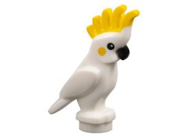 LEGO 6333pb01 White Bird, Parrot Cockatoo with Yellow Crest