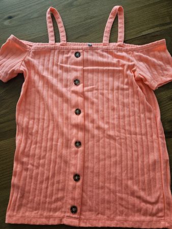 Schulterfreies Tshirt Gr. 152-158 Orange w. Neu
