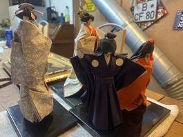 4 japanische Papierkunst Figuren aus Japan (V)