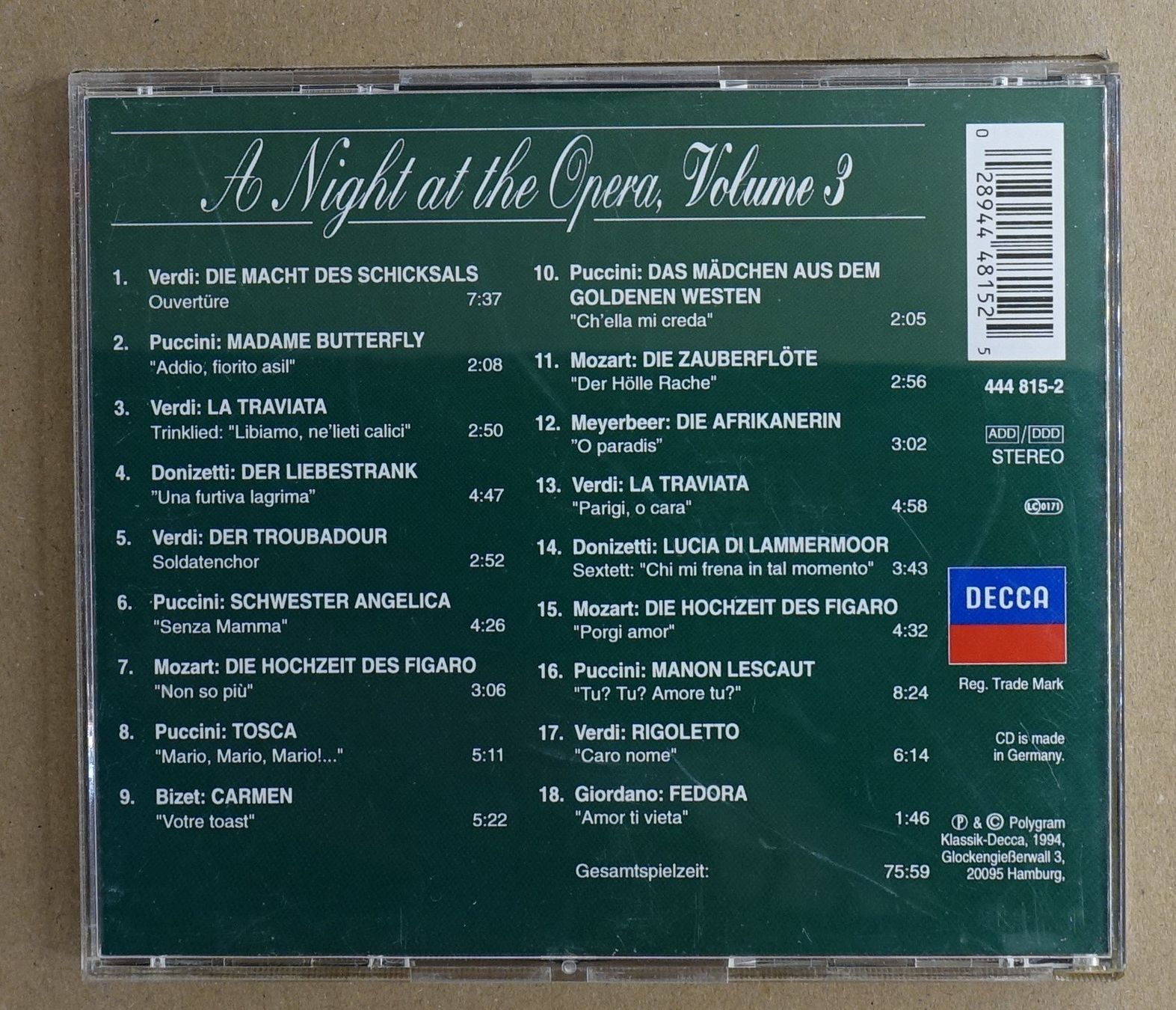 CD: A Night At The Opera, Volume 3 - F21 – Usato da Sessa venduto da fraenklishop 1