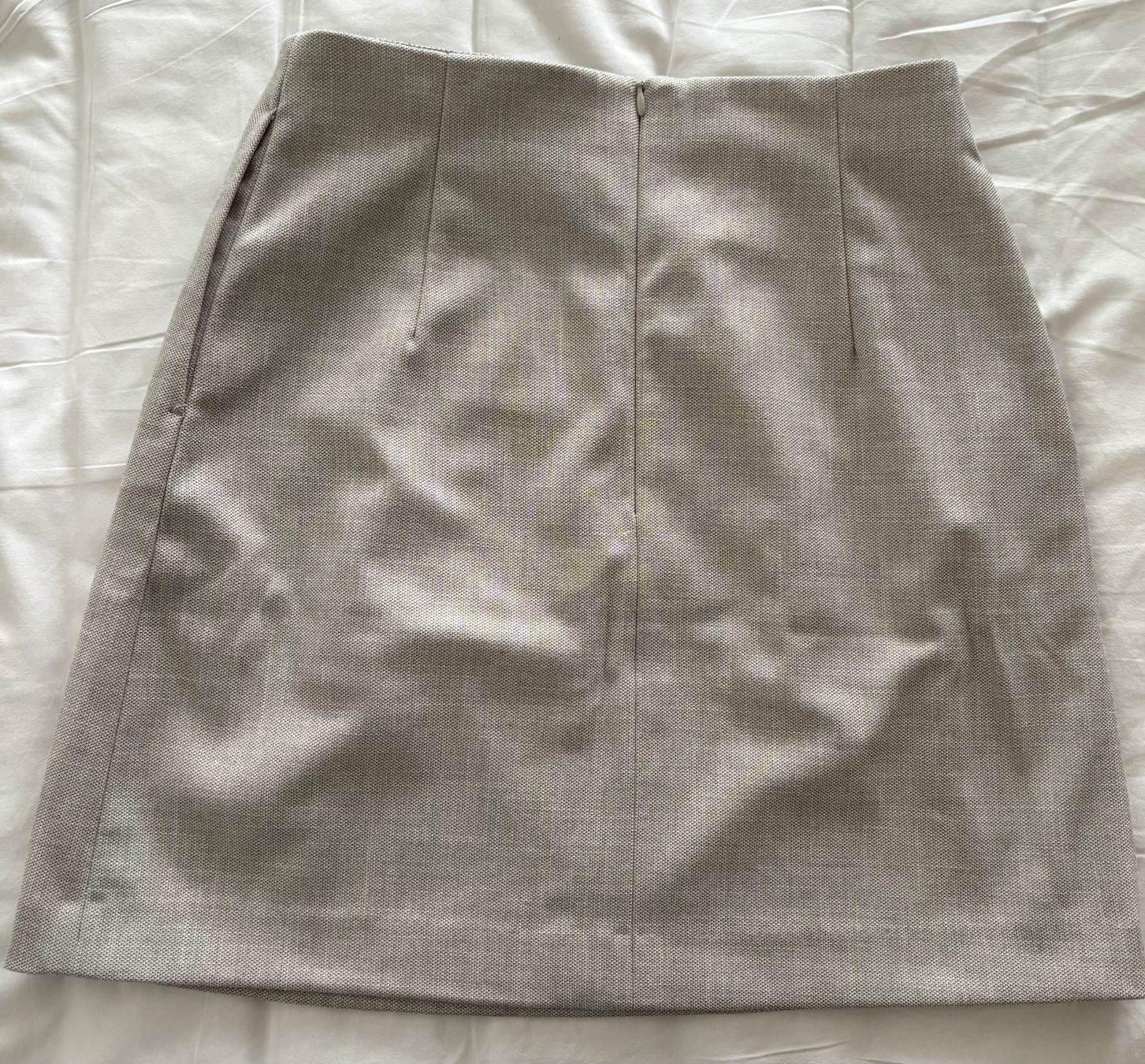 H&M Röcke: H&M Rock, grau-beige, Goldknöpfe - Gr. 38 – Gebraucht aus Rümlang von Jenni.21 3