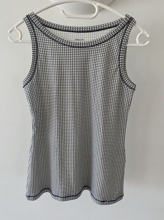 Marc Cain Tanktop /Top schwarz-weiß geometrisch Gr.N2/36