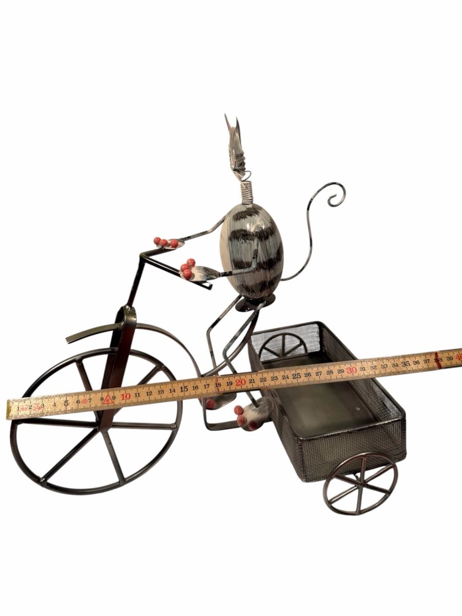 Tutte le decorazioni: Cat Bicycle Planter Metal Decoration Used – Usato da Lausanne venduto da artnouveau05 5