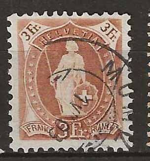 Alle Briefmarken: CH100b - Helvetia debout 100b obl. – Gebraucht aus Trélex von Phil_Albert