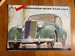 Mercedes Type 170 S Dépliant vintage Prospectus