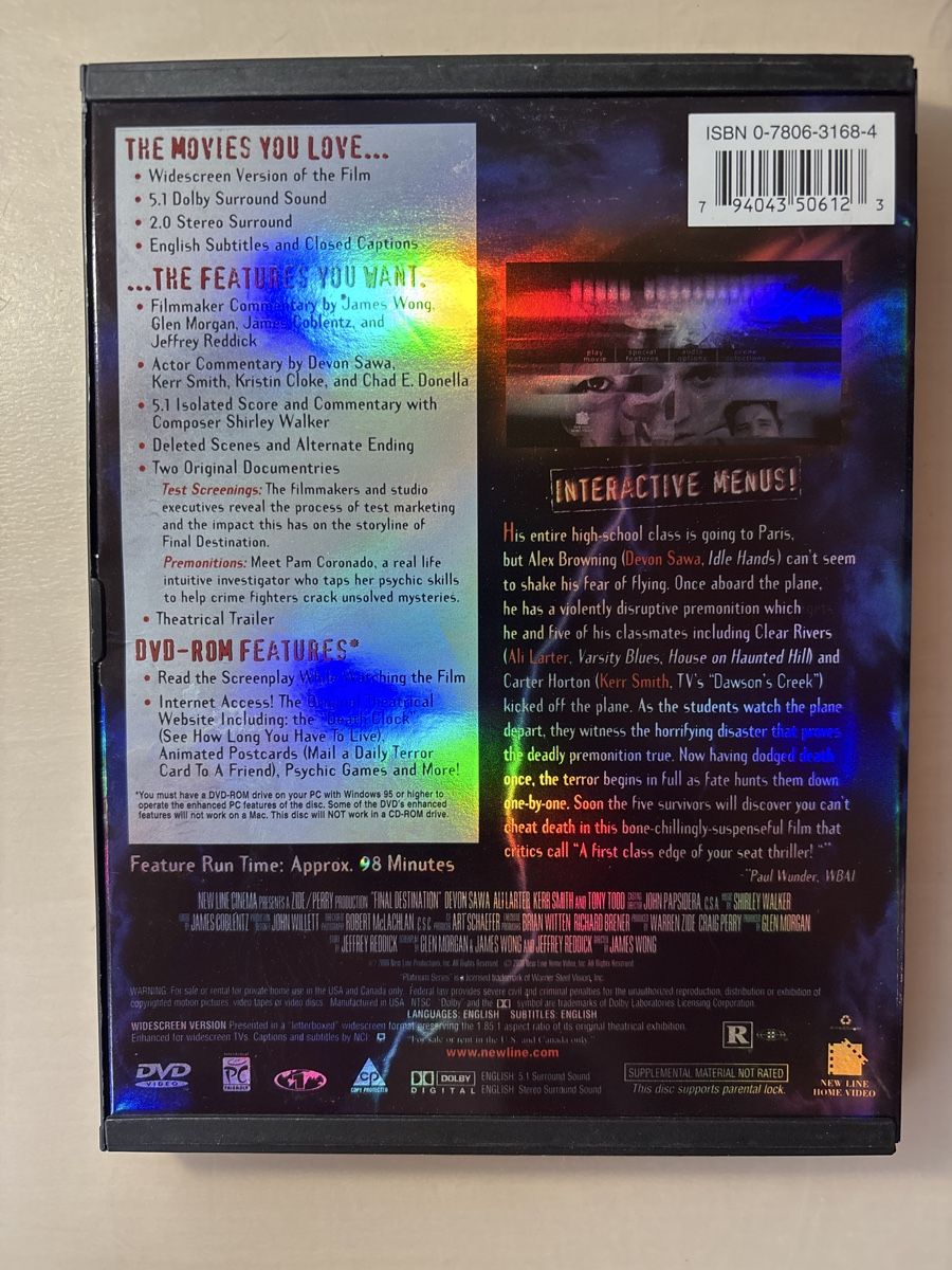 Tutti i DVDs: DVD Final Destination (1605) – Usato da Ruswil venduto da Slivio_ 1