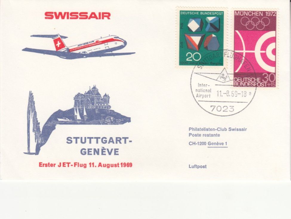 Tutti i francobolli: SLH RF 69.17b Stuttgart-Genève – Usato da Bürglen TG venduto da StampGraf