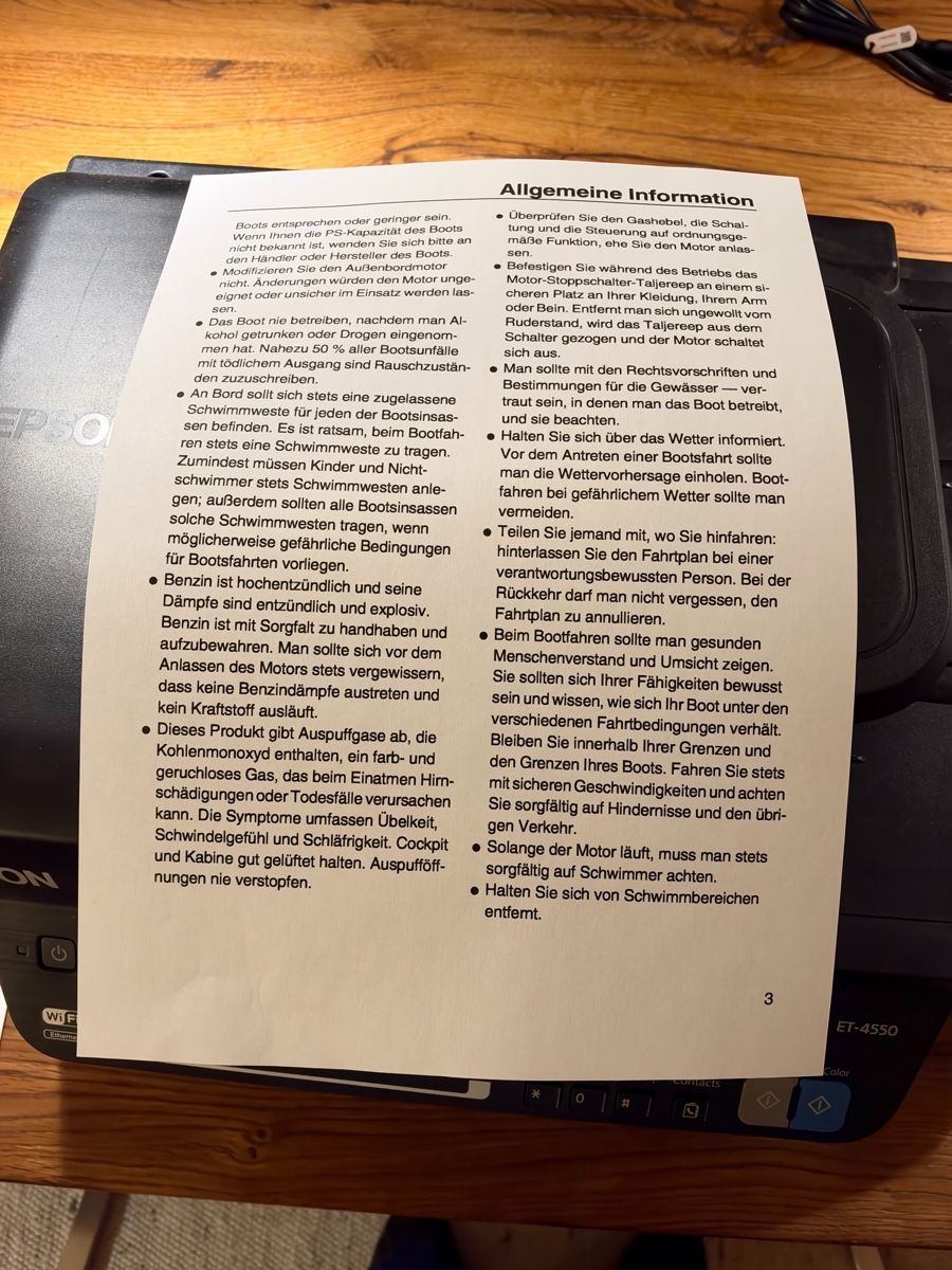 Epson Stampanti: Epson EcoTank ET-4550 Multifunktionsdrucker mit Tinte – Usato da Zürich venduto da Gina8050 1