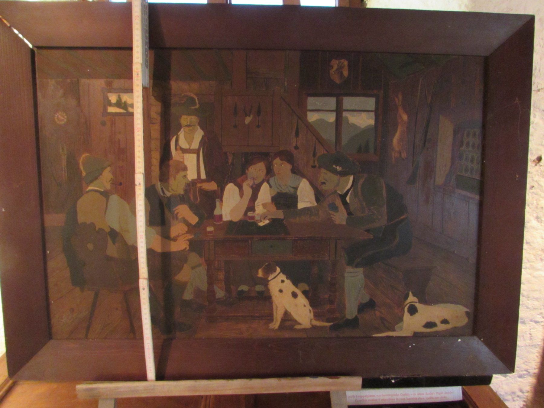 Dipinti: Tableau scène de vie alpine cadre bois – Usato da Onnens VD venduto da didier1956 2