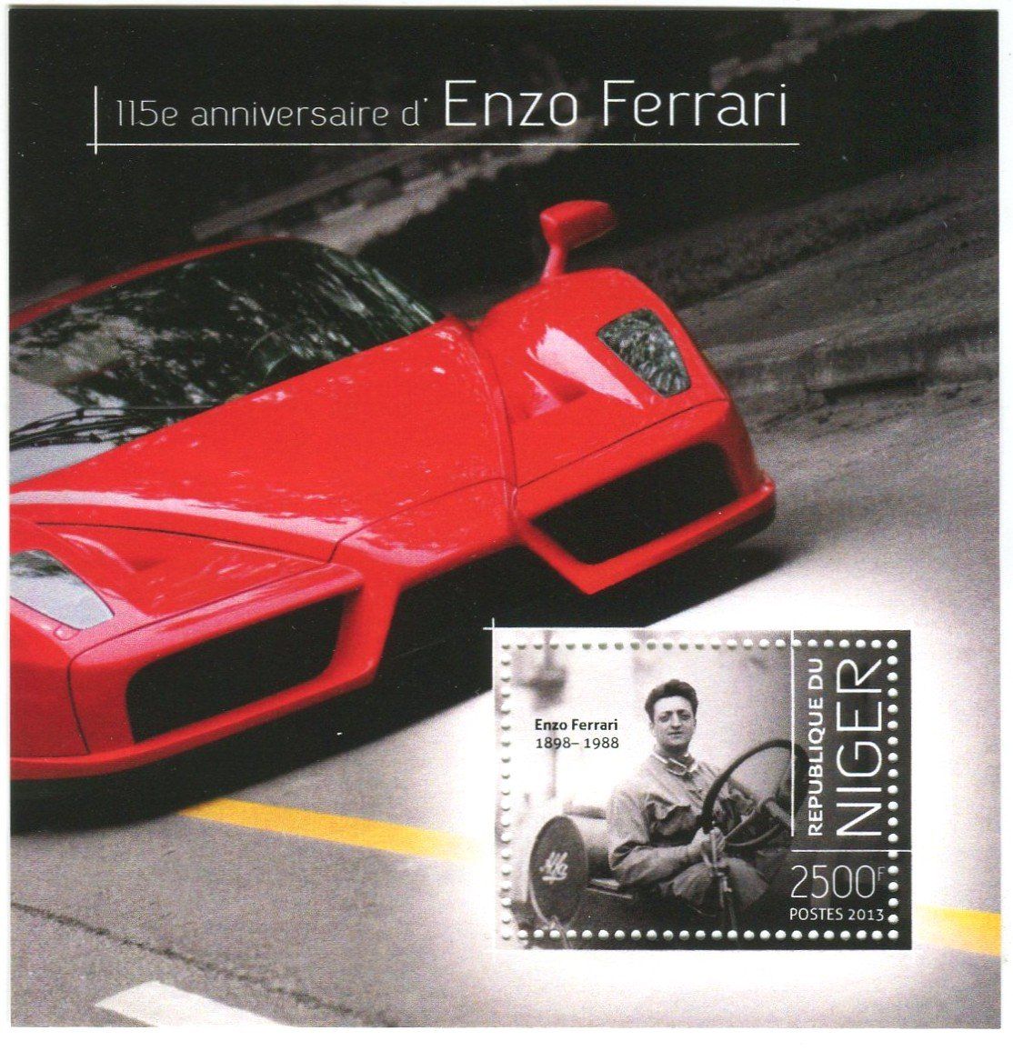Tutti i francobolli: Block "Ferrari". Niger – Nuovo e nell'imballaggio originale da Basel venduto da Butsch5