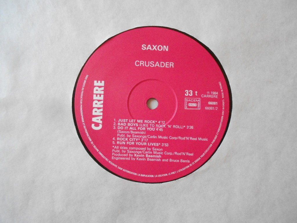 Vinyles: SAXON  -  CRUSADER – D'occasion à Bex par Giorgiob 4