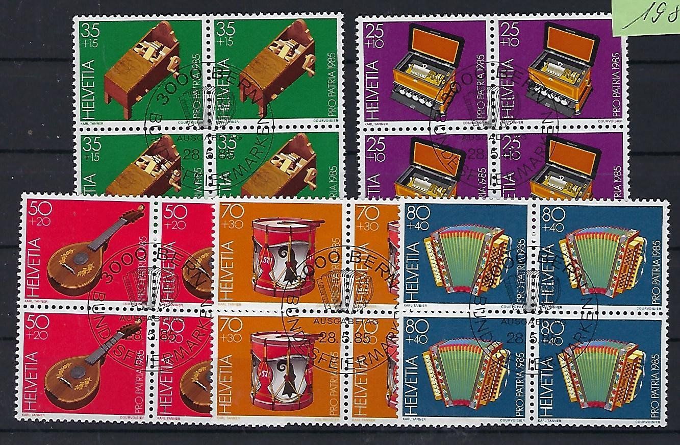Tutti i francobolli: 1985  Pro Patria Viererblocks ET.  15372 – Usato da Lunden venduto da Animus999