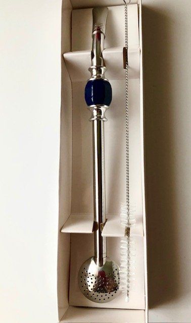 Set di piatti: Bombilla Edelstahl 21 cm blau – Nuovo e nell'imballaggio originale da Zuchwil venduto da Yerba_Mate_Schweiz 2