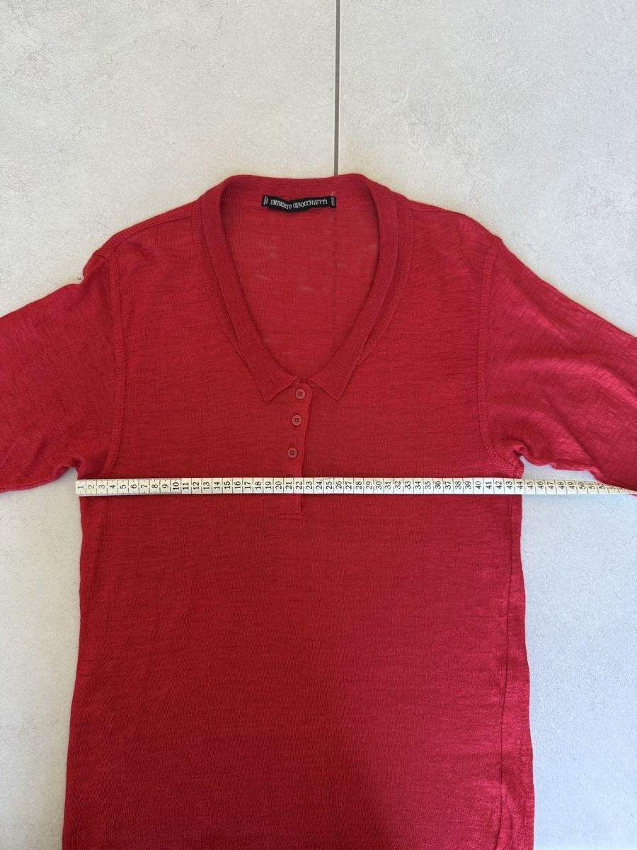 Blusen: UMBERTO GINOCCHIETTI Pullover rot Grösse M 100% Leinen – Neu (gemäss Beschreibung) aus Nänikon von Monimos 5