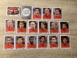 Panini WM 2010 Komplettes Team Schweiz Komplett 17x Bilder