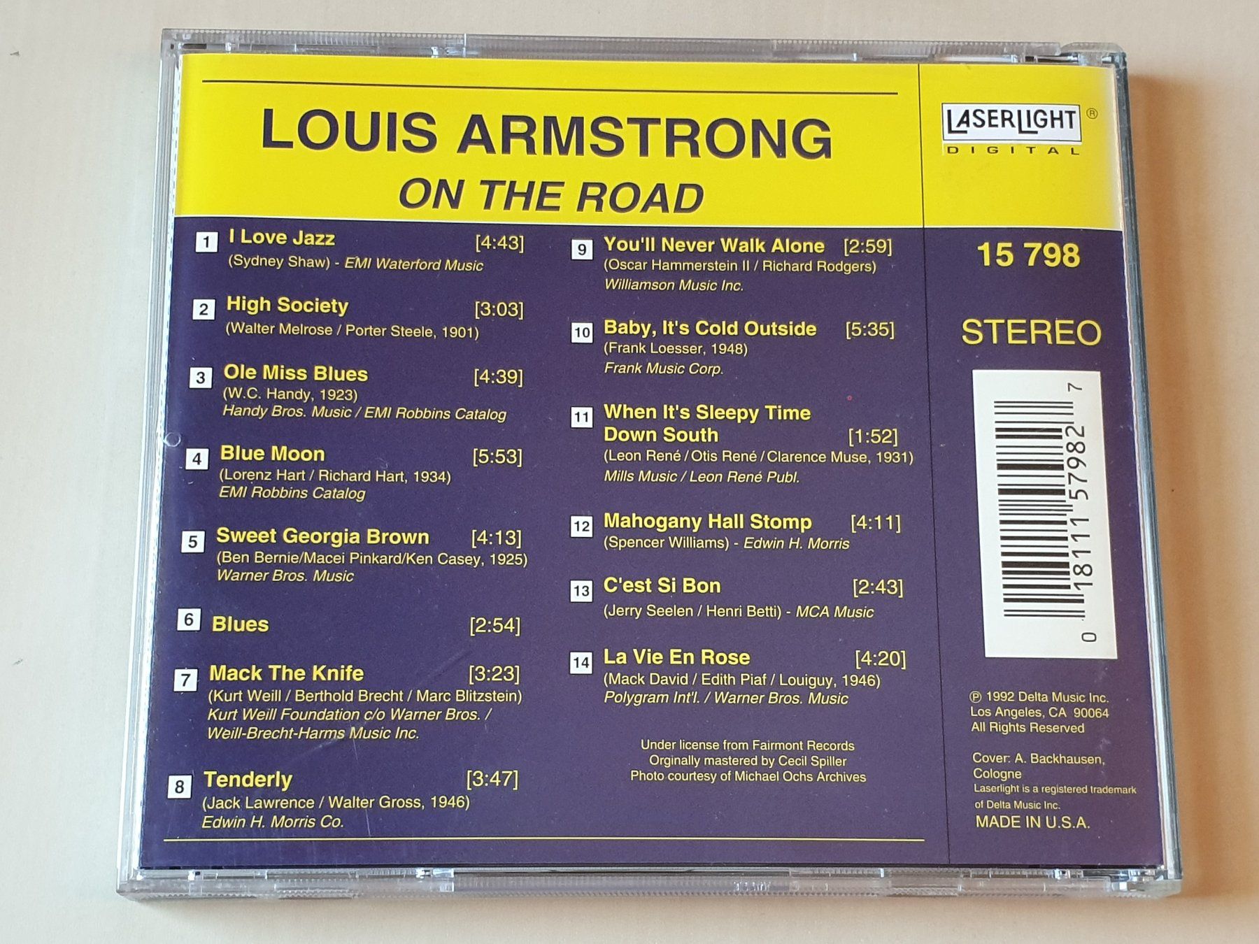 CD: Louis Armstrong On the Road – Usato da Stansstad venduto da collectorsshop 1
