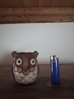Holz Eule Deko, Vintage Handarbeit