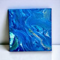 Gemälde „Haifisch“ 25x25 Einzelstück