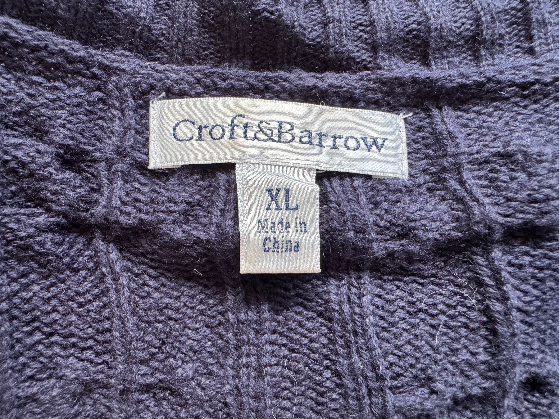 Maglioni & Felpe: Croft and Barrow 100% Cotton pullover cable knit Sz XL – Usato da Neuchâtel venduto da _Easy_to_Find_ 1