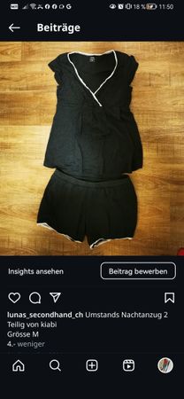 Schwarzer Kiabi Umstandsschlafanzug, Gr. M - Sommer! (53)