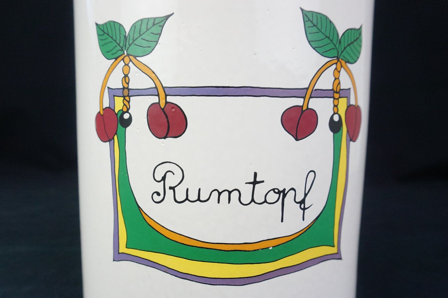 Pentole: Keramik Rumtopf mit Deckel und Kirschmotiv – Usato da Pratteln venduto da Restwert_Pratteln 5