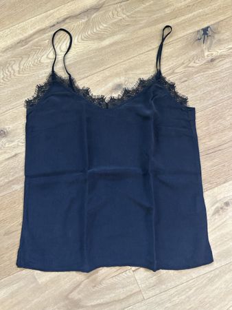 Débardeur Anine Bing noir dentelle 100% soie taille S