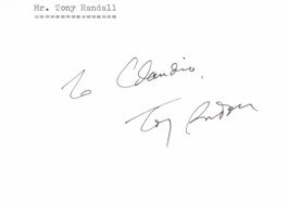 Tony Randall 1920-2004 Autogramm signiert Karte 10x15cm