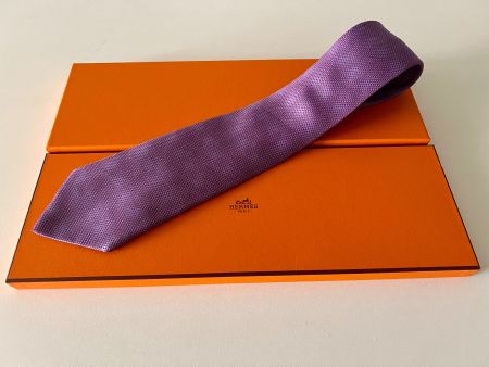 Cravate HERMES-Paris „Purple Mystery“ - avec box original